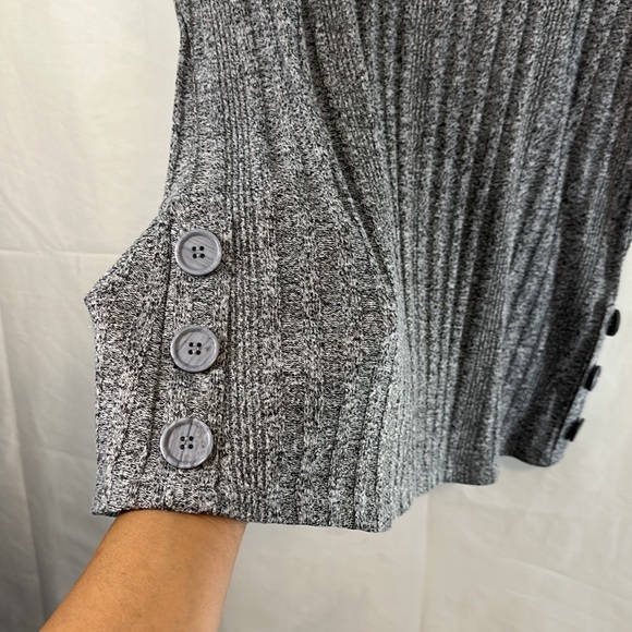 My Style Grey Ribbed Short Sleeve Size XL - Picture 5 of 5